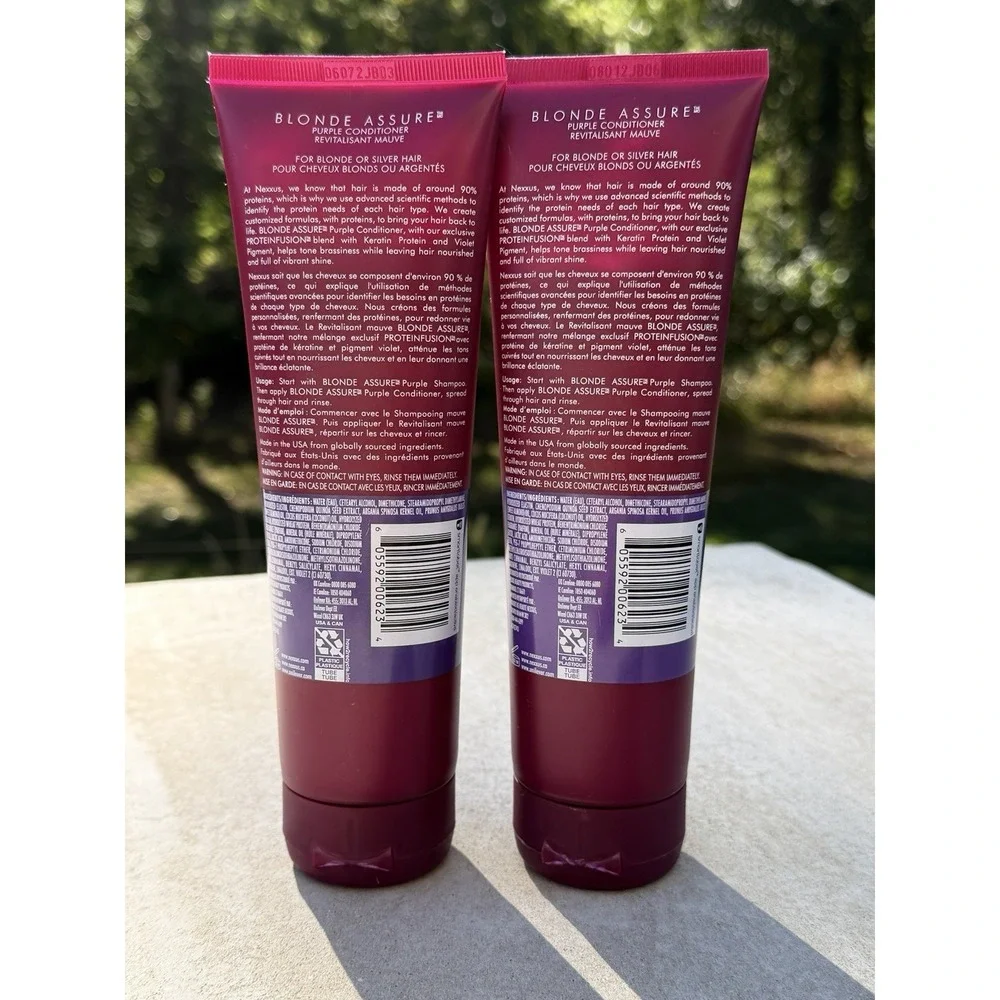 Lot of Two Nexxus Blonde Assure Color Toning Purple Conditioner 8.5 oz Each